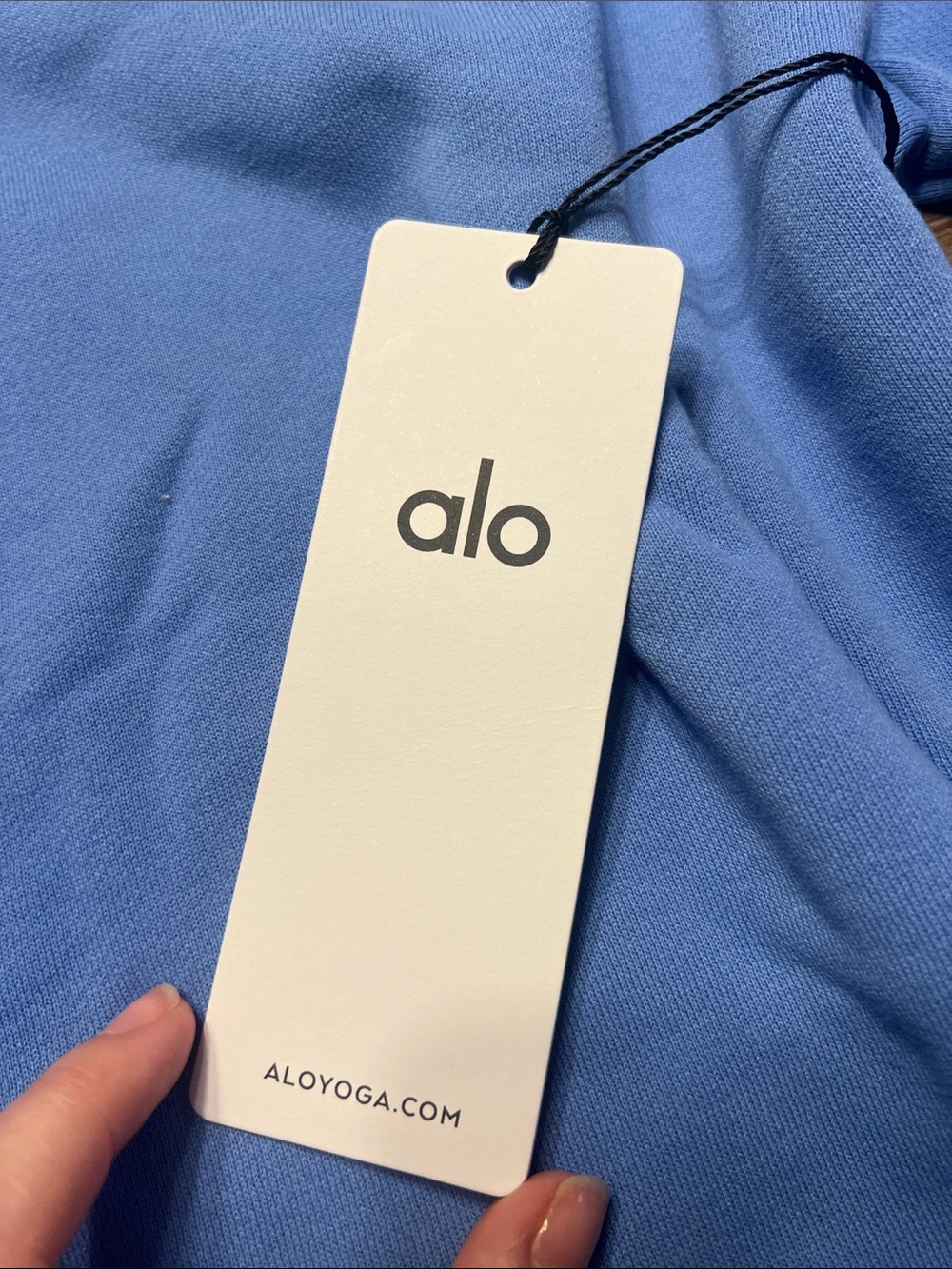ALO Womens Light Blue Sweatshirt and Joggers with Drawstring - Picture 5 of 9